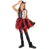 Image de P'tit Clown - P'ttit Clown - 24028 - Costume Arlequin Avec Froufrou - Noir, Rouge - Enfant - 3/4 Ans - Taille 3-4 Ans