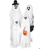 Image de Automate Halloween - PTIT CLOWN - Famille de 4 fantômes - Sonore et lumineux - 160 cm