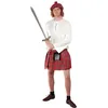 Image de Kilt écossais homme - Rouge à carreaux - Taille unique 44/48