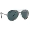 Image de Lunettes de soleil - 20 - Aviator - Métal - Gris - Protection UV