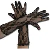 Image de Gants longs en dentelle noire pour enfant - Halloween