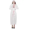 Image de Costume - PTIT CLOWN - Nonne blanche sanglante - Blanc - Tailles S/M & L/XL - Robe coiffe ceinture