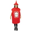 Image de P'tit Clown - Déguisement Ketchup, Moutarde - Costume Pour Adulte - Taille Unique