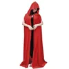 Image de Cape médiévale en velours rouge - PTIT CLOWN - Adulte - 1.50m de longueur - Grande capuche