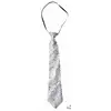 Image de Cravate À Sequins - Argent - Déguisement - Clown - Fête - Ajustable - P'tit Clown