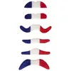 Image de Accessoire de déguisement - PTITCLOWN - Moustaches tricolores - Supporter adulte