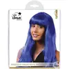 Image de Perruque - Bleu - Avec Frange - Déguisement - Cheveux Longs - Soirée Disco