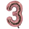 Image de Ballon - PTIT CLOWN - re70123 - Chiffre 3 - Rose Gold - 30cm