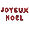Image de Ballon lettre - PTIT Clown - Joyeux Noël - 30 cm - Mylar - Rouge
