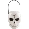 Image de Contenant panier à bonbons - Halloween - Tête de mort - Plastique - 14x15 cm - Mixte
