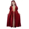 Image de Déguisement enfant - PTIT CLOWN - Reine médiévale luxe - Rouge - Polyester - Robe et coiffe