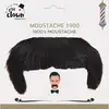Image de Moustache Année 1900 - Noir - Déguisement - Synthétique - Autocollante