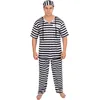 Image de P'tit Clown - P'tit Clown - Déguisement Bagnard - Costume Prisonnier Adulte Réaliste - Taille L-xl