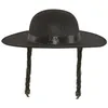 Image de Chapeau imitation lainage Rabbi Jacob - noir avec cheveux (papillotes) - PTIT CLOWN - Accessoire de mode