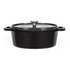 Image de Cocotte Ovale - Mep129n - 4,5 L - Fonte Émaillée - Couvercle Avec Picots - Tous Feux - 29 X 22 Cm