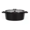 Image de Livoo - cocotte ovale en fonte 29cm noir mep129n - MEP129N