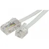 Image de Câble de téléphone RJ45 RJ11 3m blanc - Connecteur RJ-45 mâle et RJ-11 mâle