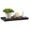 Image de Étagère flottante en bois - Noir - L 50 x l 228 x H 34 cm