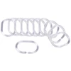 Image de Lot De 12 Anneaux De Rideau De Douche Translucides "vitamine Ii" 6cm Blanc