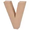 Image de Décoration Murale "lettres Carton V" 18cm Naturel