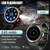 Image de Montre intelligente - EIGIIS - KE5 - Noir orange - Résistance militaire - Lampe de poche LED