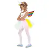 Image de Set Tutu Licorne Avec Ailes Et Accessoires Rose Bleu Jaune Blanc Rubie's France