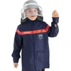 Image de Set pompier veste et casque enfant - Blanc