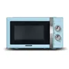 Image de Micro-ondes Grill Smw23vmbl 800w 23l Fonction Décongélation 6 Niveaux Pose Libre Verre Inox Bleu Schneider
