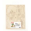 Image de Décor En Bois À Monter Soi Même Lapins Et Nature 22,5 X 17,5 X 0,2 Cm