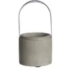 Image de Cloche en verre - Ø8 H16CM - Socle en béton - Blanc - Design contemporain