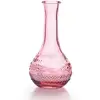 Image de Vase Vintage En Verre À Reliefs - Rose - 7,5 X 15,8 Cm