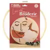Image de Kit Broderie Graines Creatives Visage Line Art Rouge Bambou