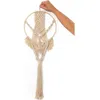 Image de Kit macramé - Ivoire - Suspension cercle en bambou - 26 x 70 cm - Décoration bohème - DIY