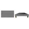 Image de Pack Tdl Alba 145 Tête De Lit Tissu Gris 140 Cm + Cache-sommier 140x190x16 Fdl-a