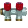 Image de SOMATHERM Collecteur Sanitaire - Mini Vannes à Clapet - Auto-Etanche - Indexable Mâle Femelle 3/4 - 2 Sorties à Portée Conique