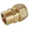 Image de Raccord droit à compression SOMATHERM FOR YOU pour tube PER M15/21 - Ø 16 en laiton