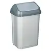 Image de Poubelle Basculante 50l Couvercle Basculant Hygiénique, Grande Capacité 50l - Aluminium Et Plastique