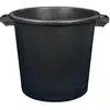 Image de Poubelle 80l Noire Corps Seul Grande Capacité, Robuste, Sans Couvercle - Aluminium Et Plastique