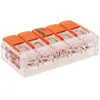 Image de Borne de raccordement S221 Compact - Connexion rapide - 5 conducteurs avec leviers 4mm² - Orange - Wago
