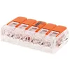 Image de Borne de connexion rapide - WAGO - 5 entrées - Avec levier - 0.2 à 4mm² max - Lot de 5