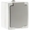 Image de Prise 2P+T 16A Gris Clair IP54 - Akya