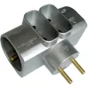 Image de Quadriplite latérale ZENITECH 4 prises 2x16A + 2x6A - Inox-Chrome