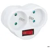 Image de Multiprise biplite 16A + interrupteur façade - blanc - Zenitech