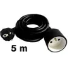 Image de Rallonge électrique ZENITECH 5m - câble HO5VVF - 3G1.5 - Noir