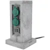 Image de Borne pierre 4x16A + 2 interrupteurs 5m - Gris - Zenitech