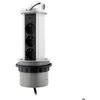 Image de Multiprise encastrable cuisine 3 prises Schuko 16A - Gris - Otio