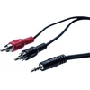 Image de Cordon stereo Jack 3.5 mm vers 2 x RCAM noir - 1,80 m