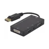 Image de Adaptateur multiple DisplayPort Mâle vers DVI + VGA + HDMI 0,23 m noir
