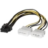 Image de Adaptateur d'alimentation Molex vers PCI-E 8 pins - 15 cm
