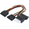 Image de Doubleur d'alimentation SATA vers 2 SATA et 1 Molex - 30 cm